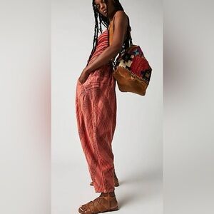 Free People Once Upon Yarn Dye Pants. NWOT. Spice route
